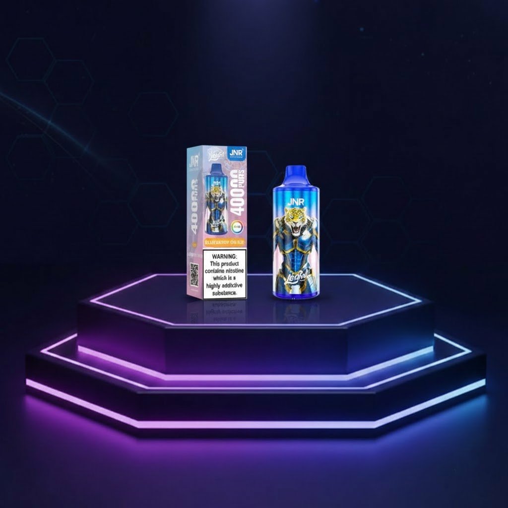 Jednorazowy e‑papieros JNR Leopard 40K — Blueberry On Ice, 40 000 buchów