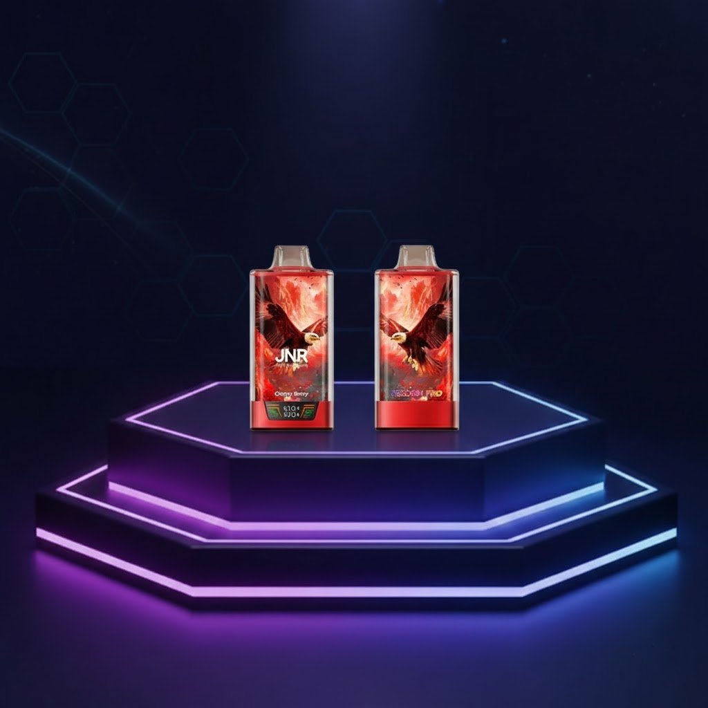 Jednorazowy e‑papieros JNR Falcon Pro 28K — Cherry Berry, 28 000 buchów