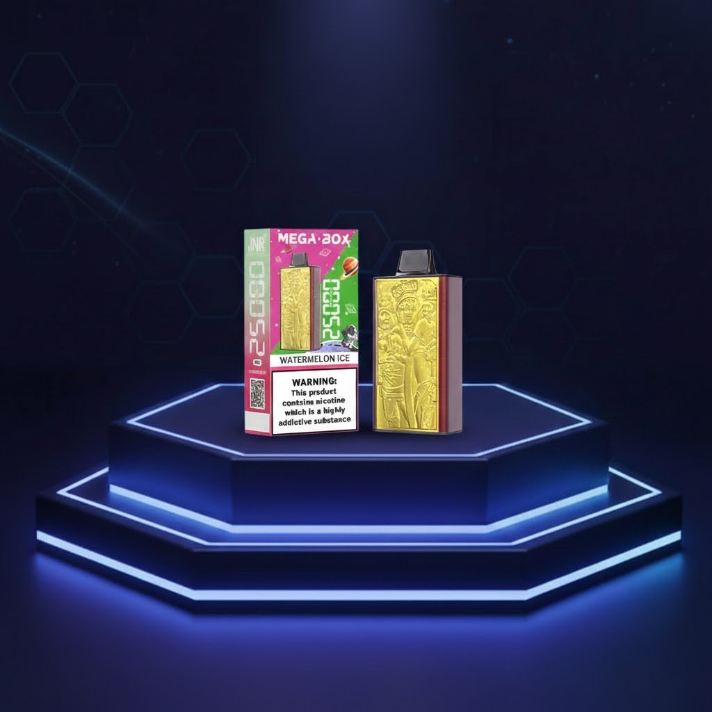 Jednorazowy e‑papieros JNR Mega Box 25K — Watermelon Ice, 25 000 buchów